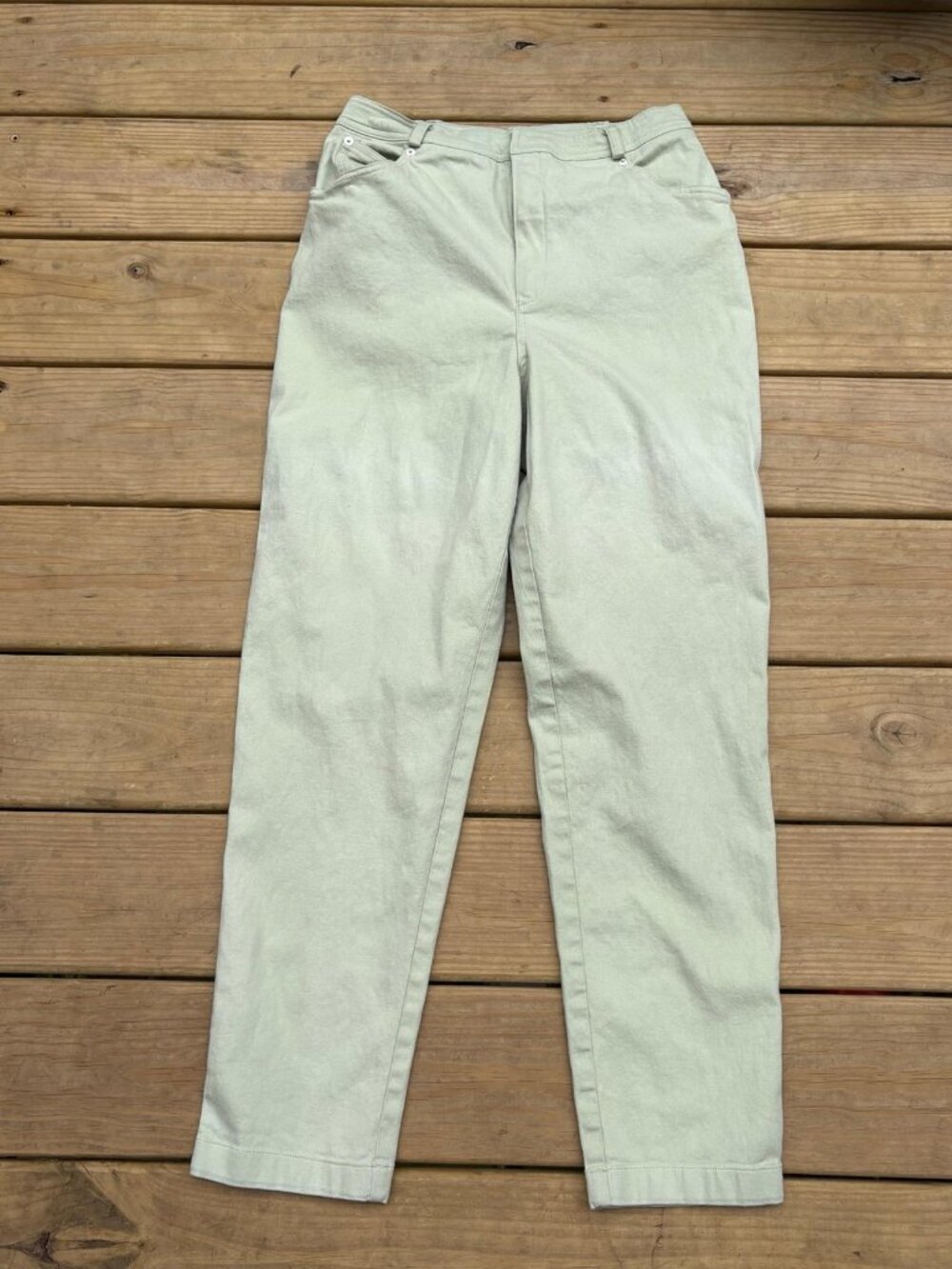 Ellen Tracy Company Women’s Size 4 Sage Green Stretch Straight Leg Pants